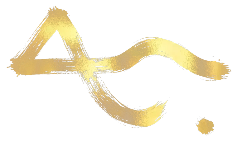Buga Sphere symbol 29, rendered in gold Japanese brush calligraphy