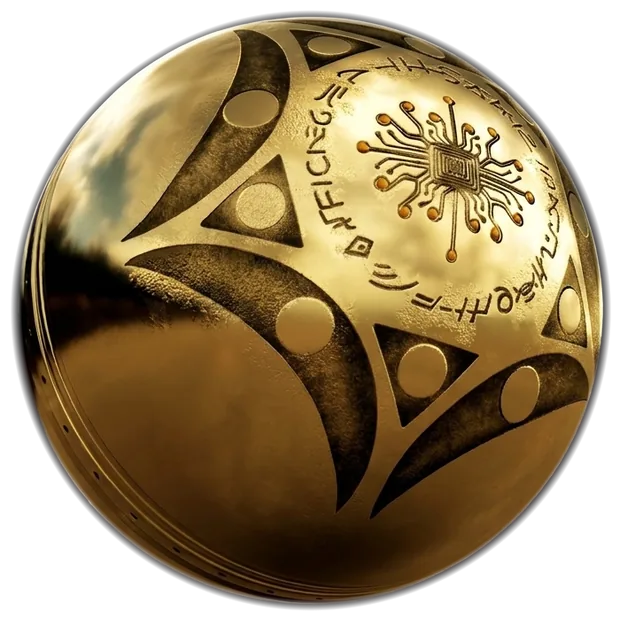 The sphere seen obliquely, the ring of marks curving away